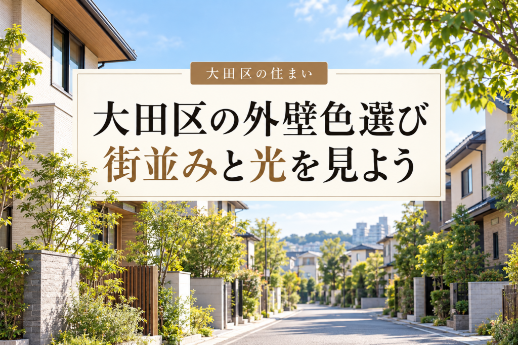 街並みと日当たりを踏まえた大田区の外壁色選びの案内